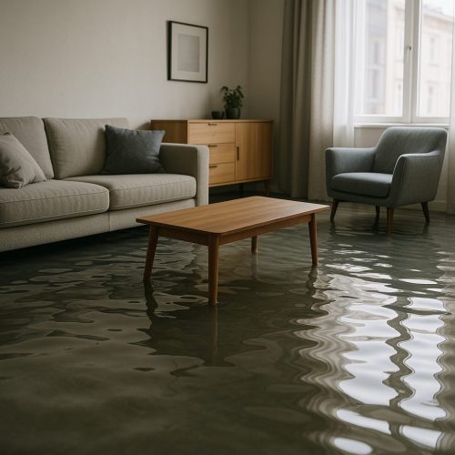Wohnung überschwemmt - Überschwemmte Wohnung - Wasserrohrbruch - Sanitär Notdienst Fabeos